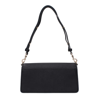 Tory Burch Leather Small Shoulder Bag - Black Gold