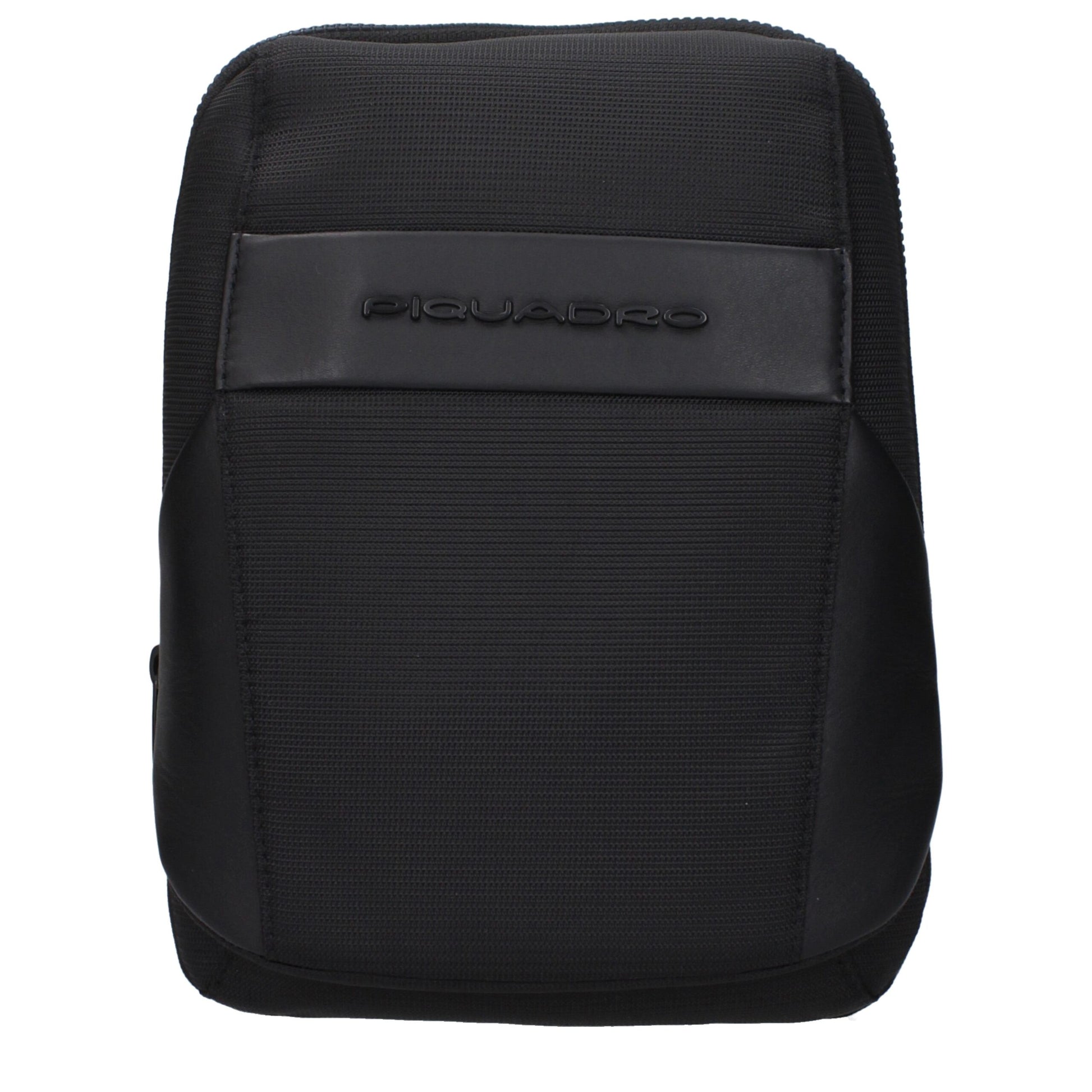 Small Crossbody Handbag by Piquadro for unisex in fabric black features an versatile silhouette, showcasing a secure zipper and versatile with versatile crossbody-strap, shoulder-strap & adjustable-strap for a versatile finish.