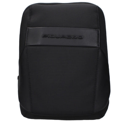 Small Crossbody Handbag by Piquadro for unisex in fabric black features an versatile silhouette, showcasing a secure zipper and versatile with versatile crossbody-strap, shoulder-strap & adjustable-strap for a versatile finish.