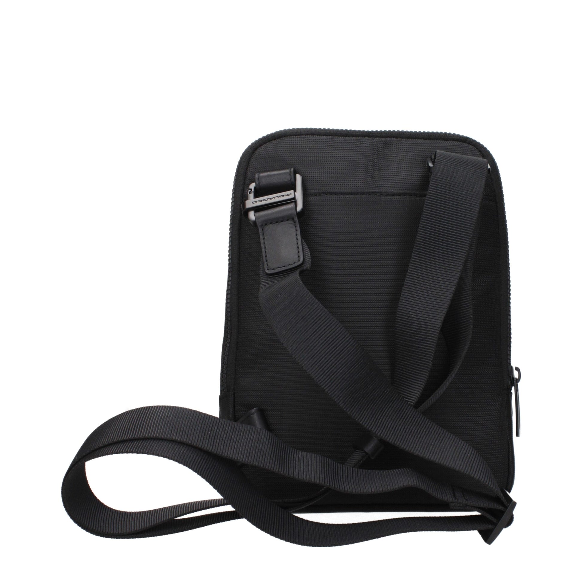 Small Crossbody Handbag by Piquadro for unisex in fabric black features a transformative elegance silhouette, showcasing a secure zipper, organized , and versatile crossbody-strap, shoulder-strap & adjustable-strap for a transformative elegance look.
