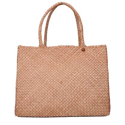 Medium Shoulder Clutch Bag by Tory Burch for women in leather brown & pink features an effortlessly chic silhouette with a secure , ample , and versatile shoulder-strap & handle for effortlessly chic everyday luxury.