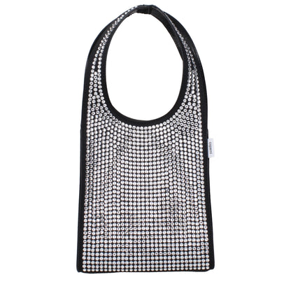 Micro Handbag by Coperni for women in pvc black & silver presents a ornamental silhouette, showcasing a secure , ample , and versatile shoulder-strap & handle for a ornamental finish.