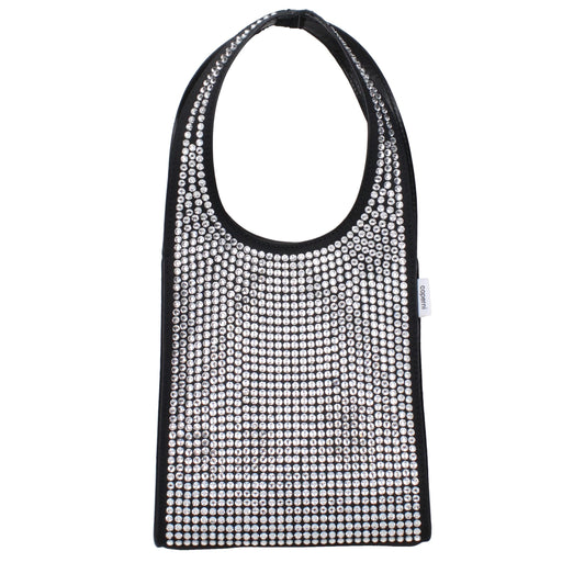 Micro Handbag by Coperni for women in pvc black & silver presents a ornamental silhouette, showcasing a secure , ample , and versatile shoulder-strap & handle for a ornamental finish.