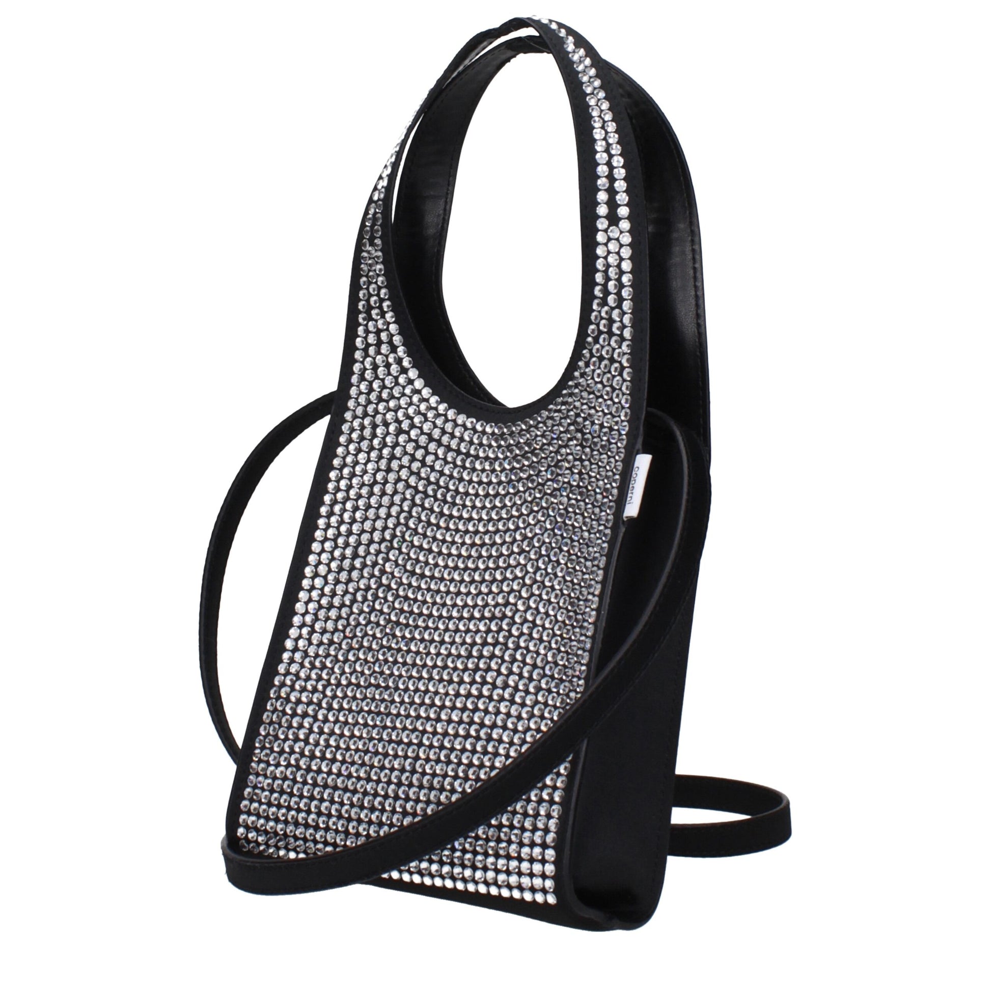 Micro Handbag by Coperni for women in pvc black & silver features a exquisite silhouette, showcasing a secure and exquisite with versatile shoulder-strap & handle for a exquisite finish.