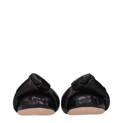 Ballet Flat Shoes by Miu Miu for women in leather black features an captivating silhouette, showcasing the captivating style of the Women's Leather Ballet Flat Shoes with its distinct and refined round toe style.