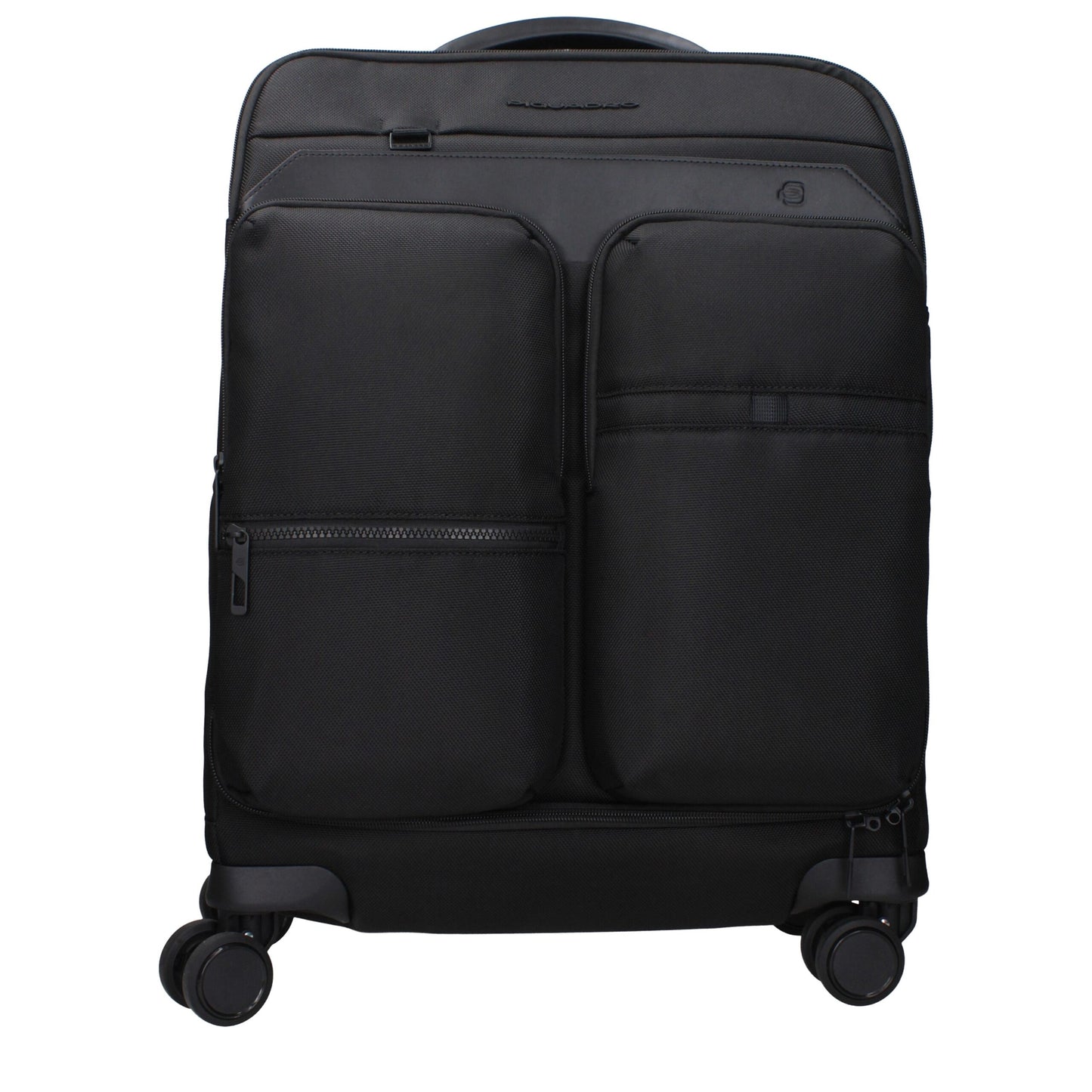 Small Duffel Bag by Piquadro for men in leather black features a refined Leather Small Duffel Bag design with a secure zipper, ample built-in-compartments, external-pockets & internal-pockets, and versatile adjustable-strap & handle for a refined aesthetic.