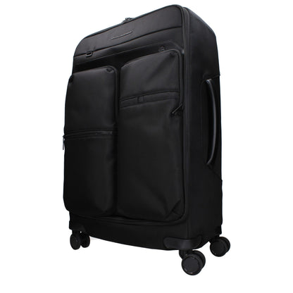 Medium Duffel Bag by Piquadro for men in leather black features an refined Leather Medium Duffel Bag design with a secure zipper, ample built-in-compartments, external-pockets & internal-pockets, and versatile adjustable-strap & handle for a truly refined finish.