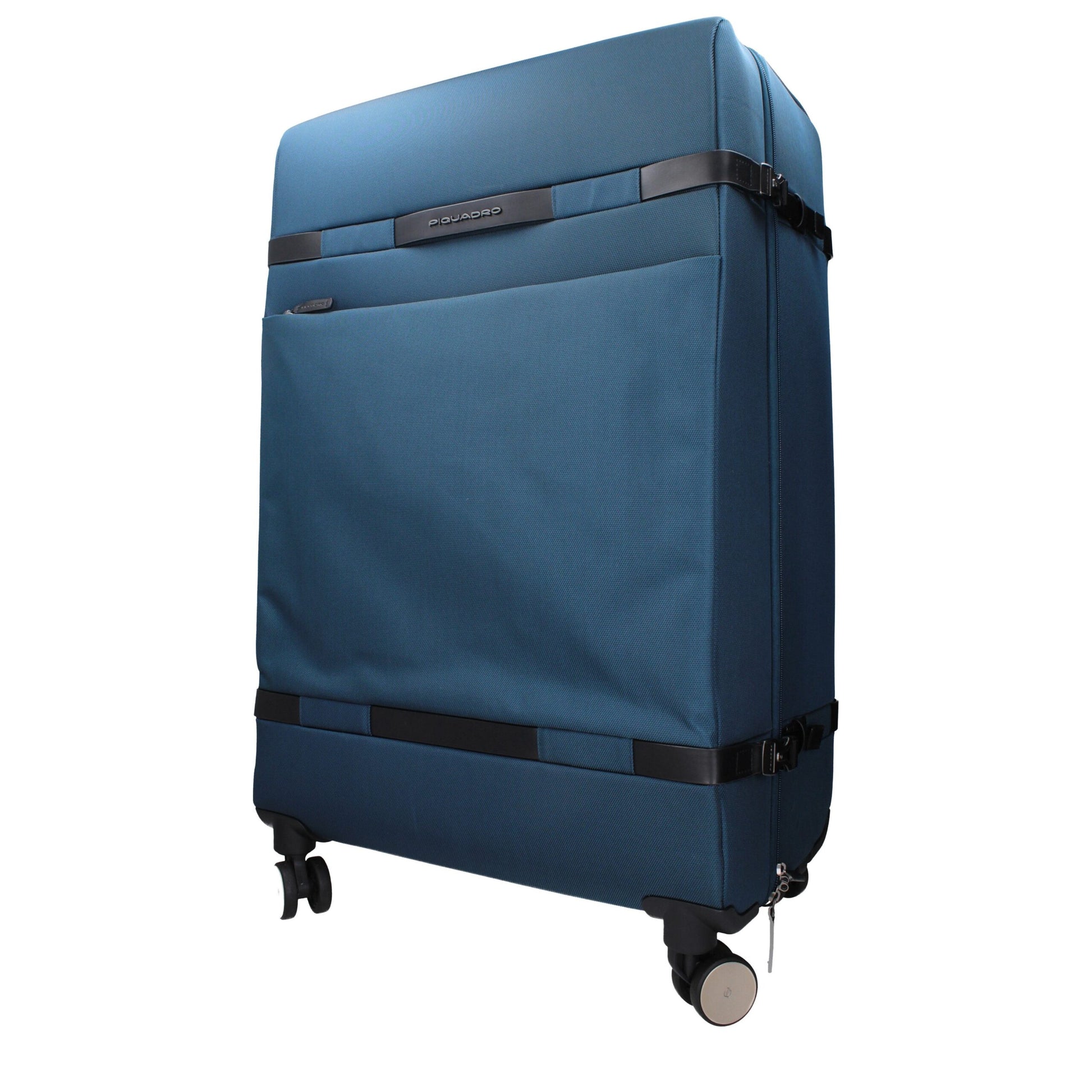 Large Duffel Bag by Piquadro for men in leather blue features an refined Leather Large Duffel Bag design with a secure zipper & buckle, ample external-pockets & internal-pockets, and versatile adjustable-strap & handle for a truly refined finish.