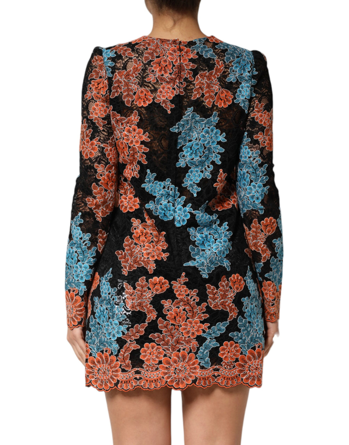 Dolce & Gabbana Women's Shift Slip Cotton Polyester Silk & Viscose Mini Dress - Multicolor Floral