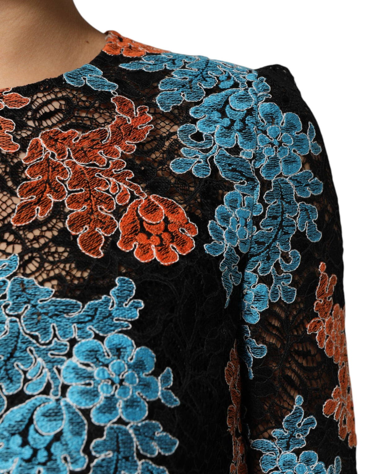 Dolce & Gabbana Women's Shift Slip Cotton Polyester Silk & Viscose Mini Dress - Multicolor Floral