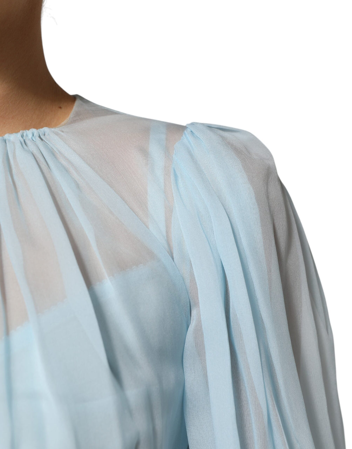 Dolce & Gabbana Women's Silk & Nylon Midi Dress - Fuchsia Light Blue