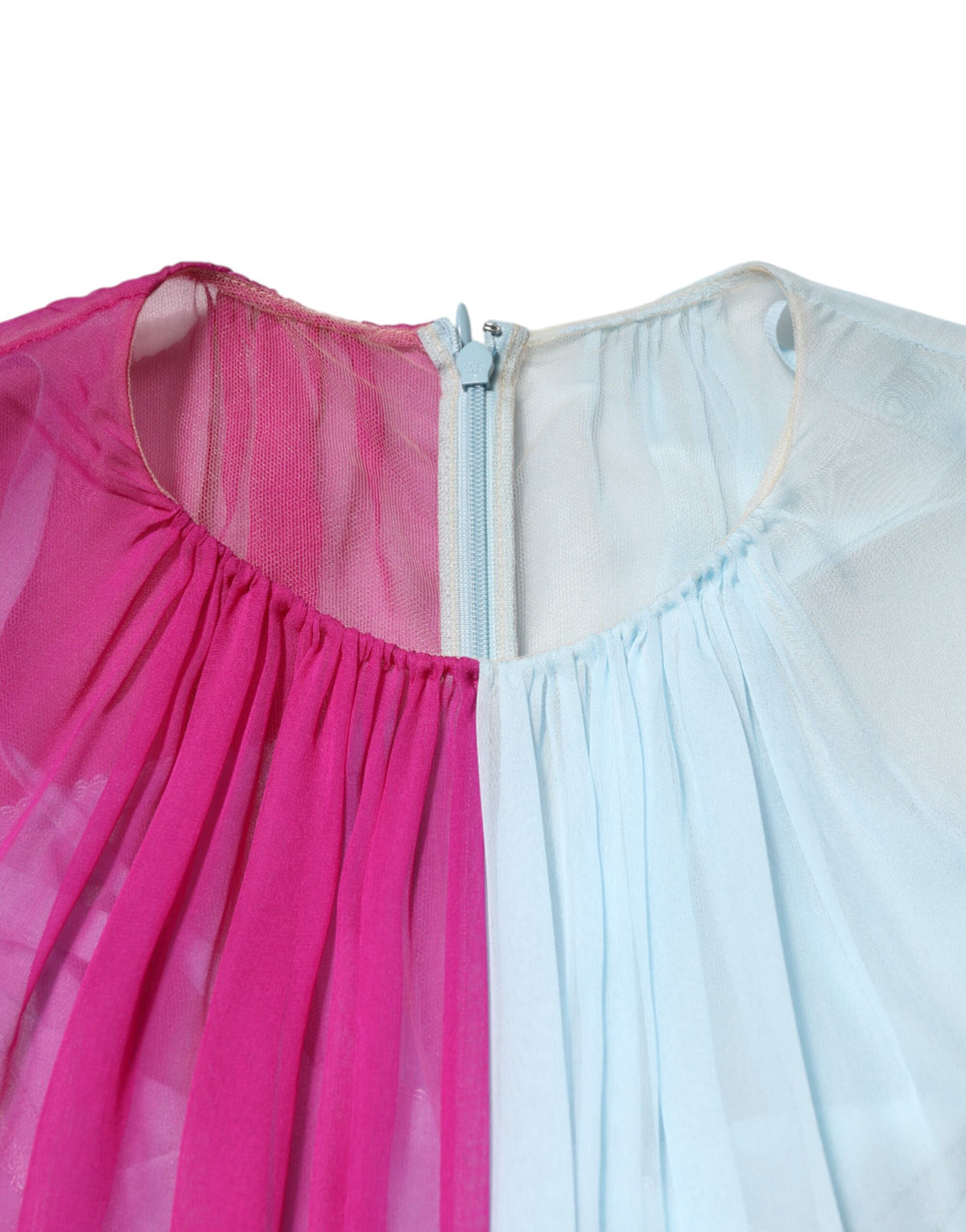 Dolce & Gabbana Women's Silk & Nylon Midi Dress - Fuchsia Light Blue