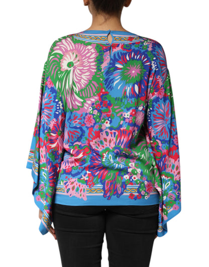Dolce & Gabbana Women's Silk Tunic - Multicolor Patterned Floral