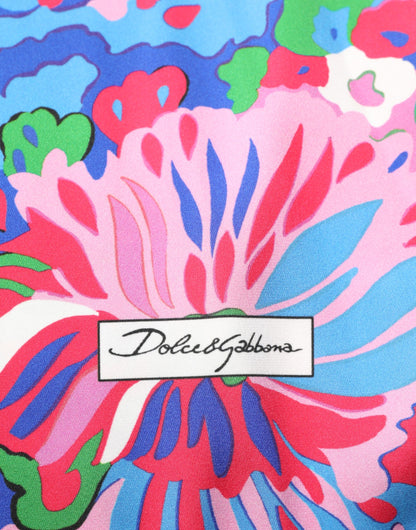 Dolce & Gabbana Women's Silk Tunic - Multicolor Patterned Floral
