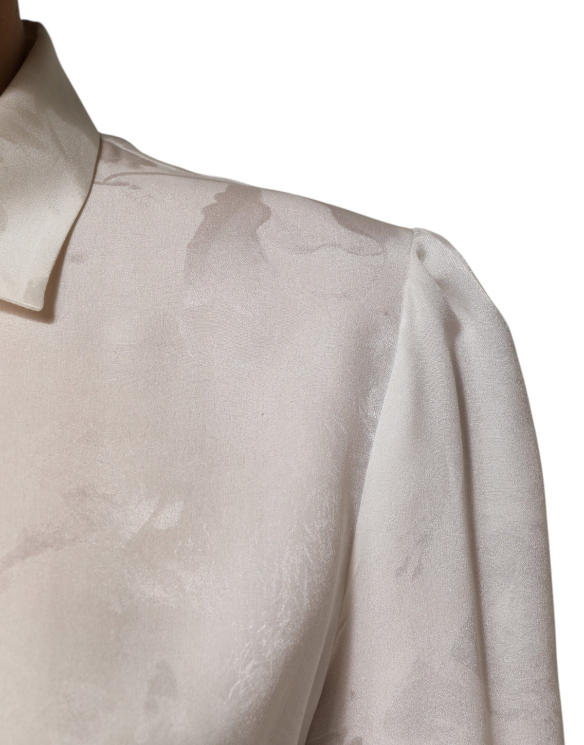 Dolce & Gabbana Women's Long-Sleeve Silk Blouse - White