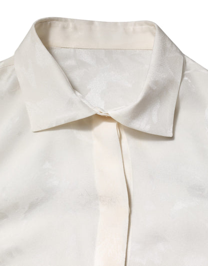 Dolce & Gabbana Women's Long-Sleeve Silk Blouse - White