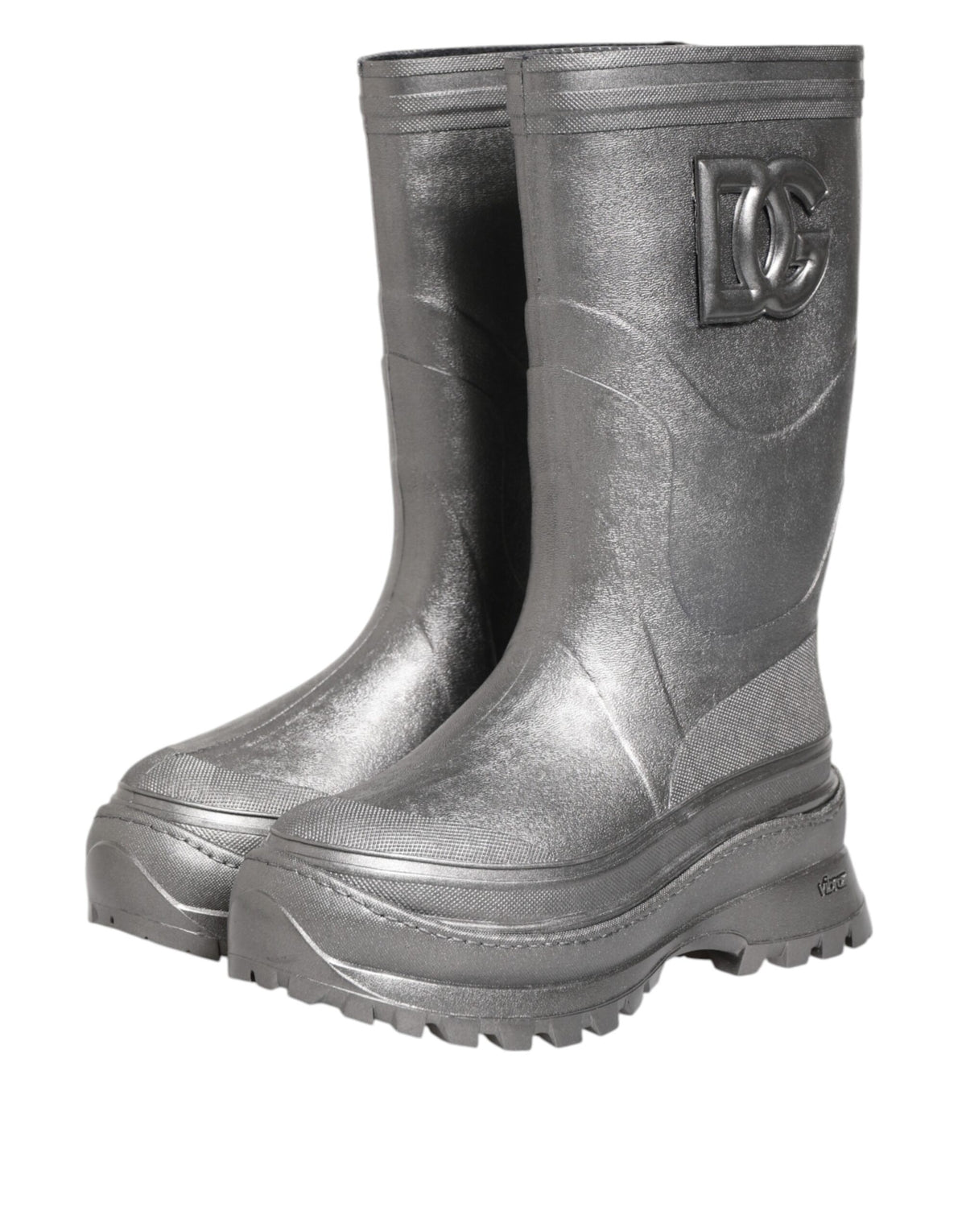 Dolce & Gabbana Men's Rubber Rain Boots - Silver