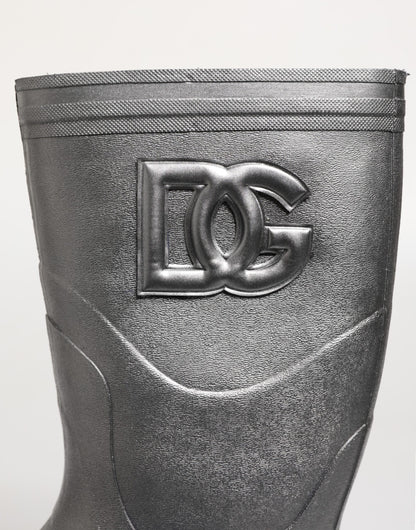 Dolce & Gabbana Men's Rubber Rain Boots - Silver