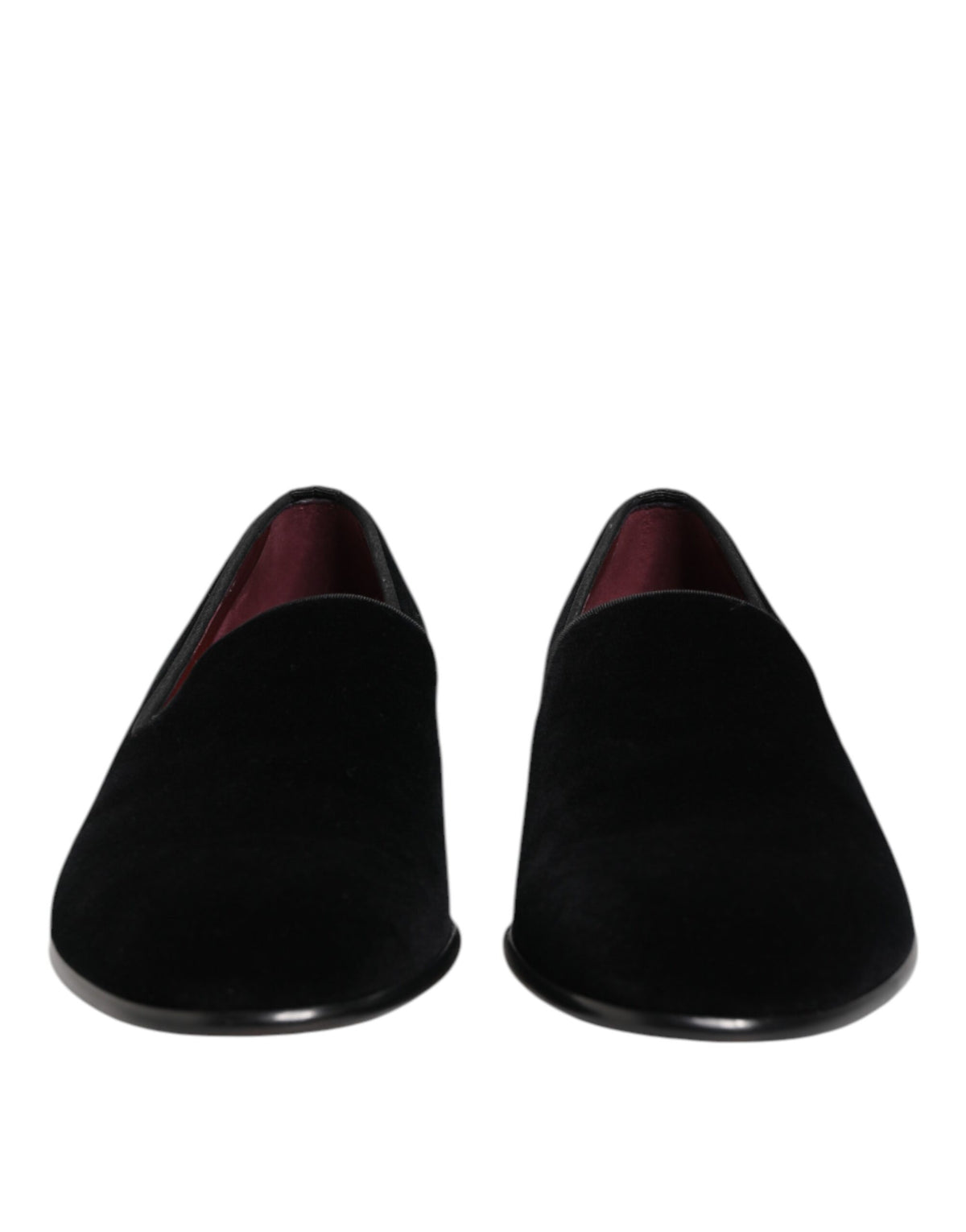 Dolce & Gabbana Men's Leather Cotton & Viscose Loafer Slip-On Shoes - Black