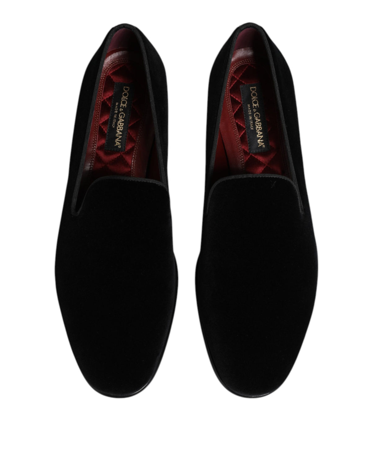Dolce & Gabbana Men's Leather Cotton & Viscose Loafer Slip-On Shoes - Black