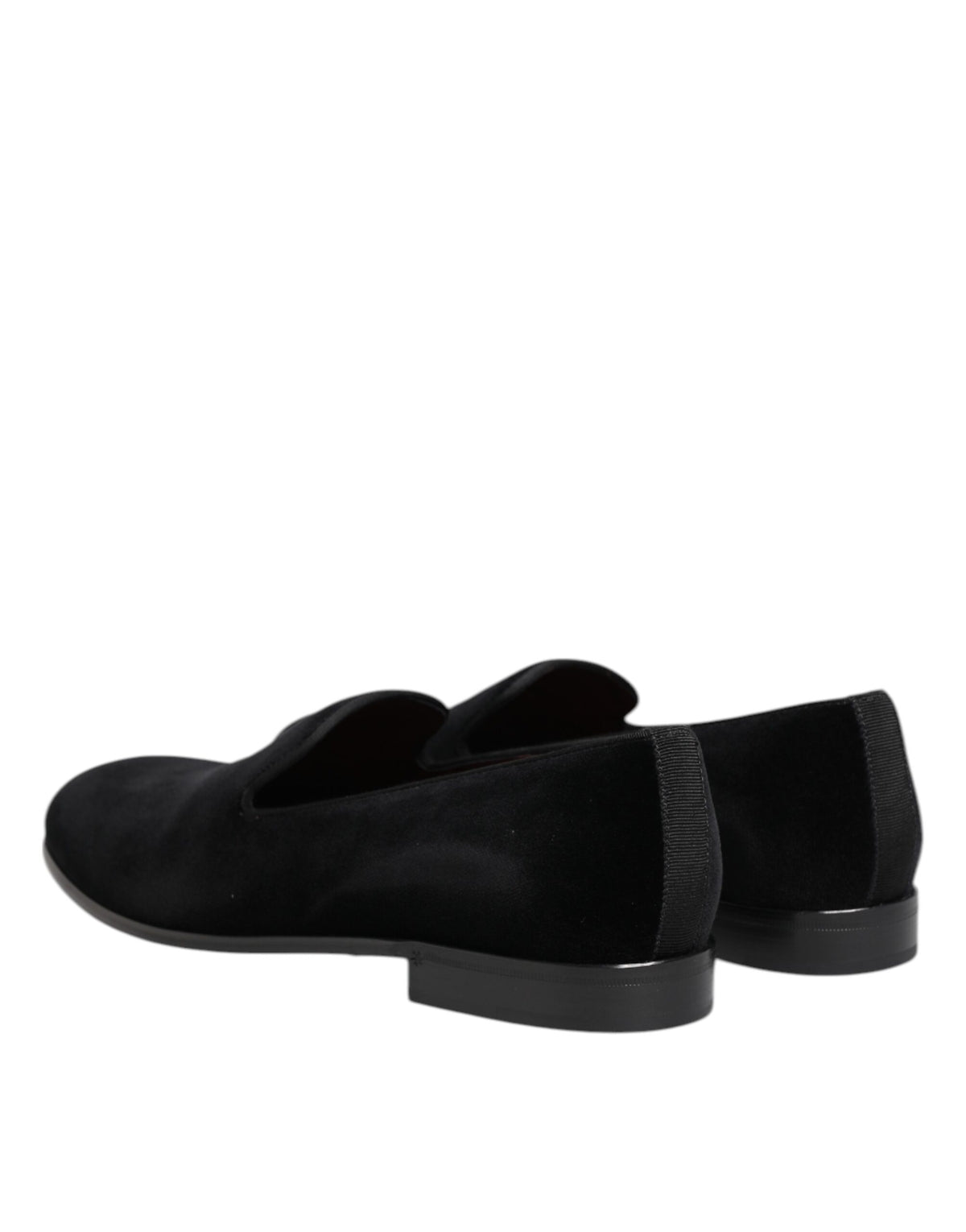Dolce & Gabbana Men's Leather Cotton & Viscose Loafer Slip-On Shoes - Black