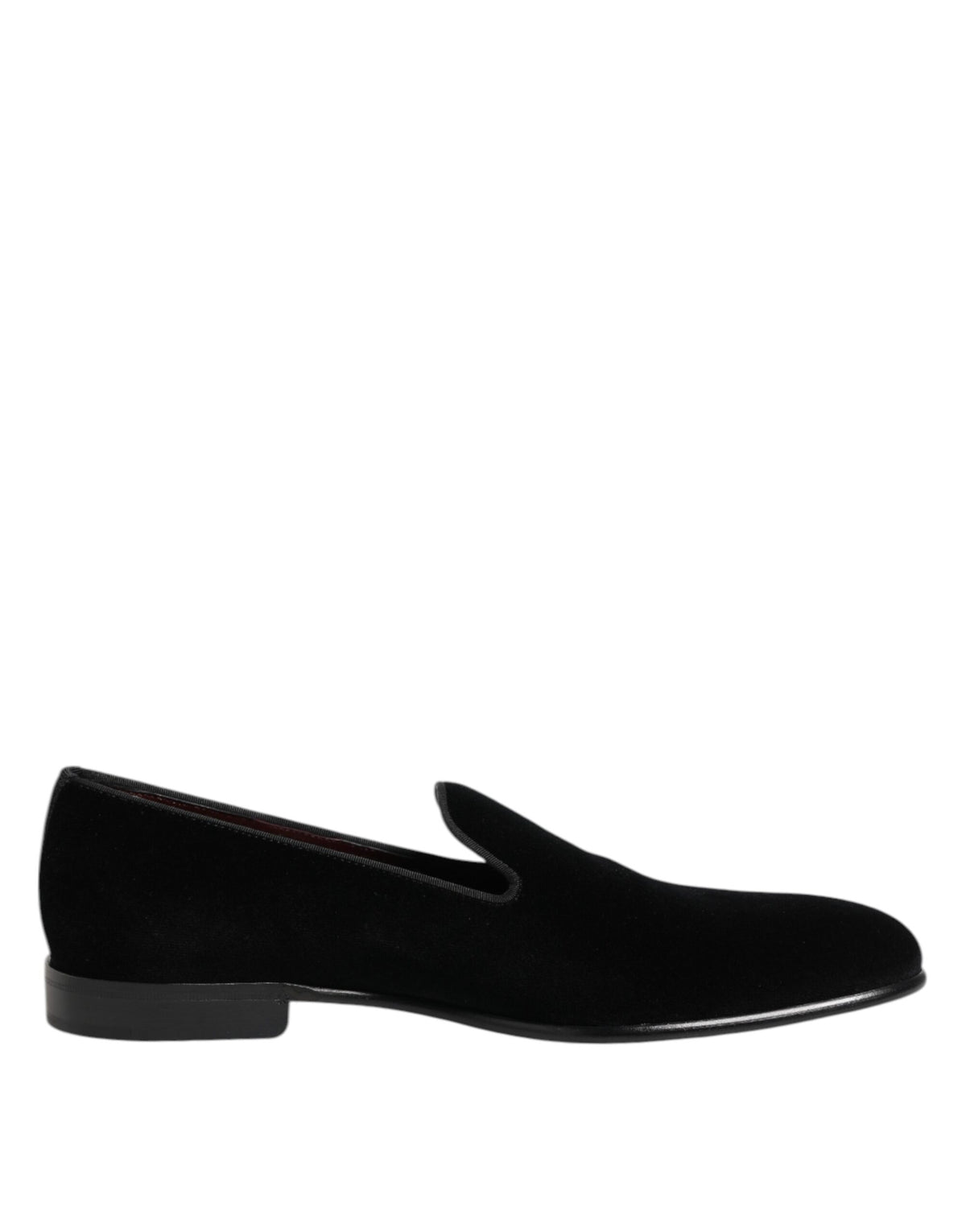 Dolce & Gabbana Men's Leather Cotton & Viscose Loafer Slip-On Shoes - Black