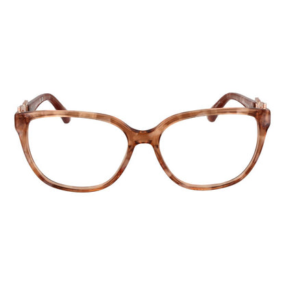 Eyeglasses Frames by Marciano by Guess for women in acetate and orange showcases a refined silhouette, detailed with a coral coloured frame finish and a sophisticated full-frame frame design.