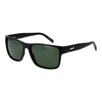 This Sunglasses by Levi's for men in black presents a sumptuous silhouette, showcasing a sumptuous rectangle full-rim frame design in black coloured frame and high-performance polarized category-3-dark-tint lens.