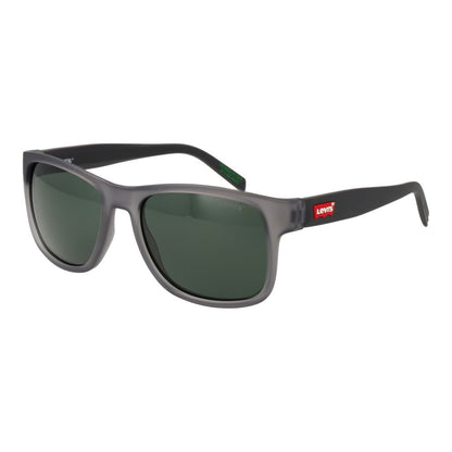 Sunglasses by Levi's for men in gray features an lustrous full-rim square frame design with gray coloured frame detailing and non-polarized category-3-dark-tint lens for a lustrous aesthetic.