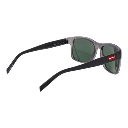 Sunglasses by Levi's for men in gray showcases a ethereal silhouette, featuring gray coloured frame full-rim square frame design with non-polarized category-3-dark-tint lens for a ethereal finish.