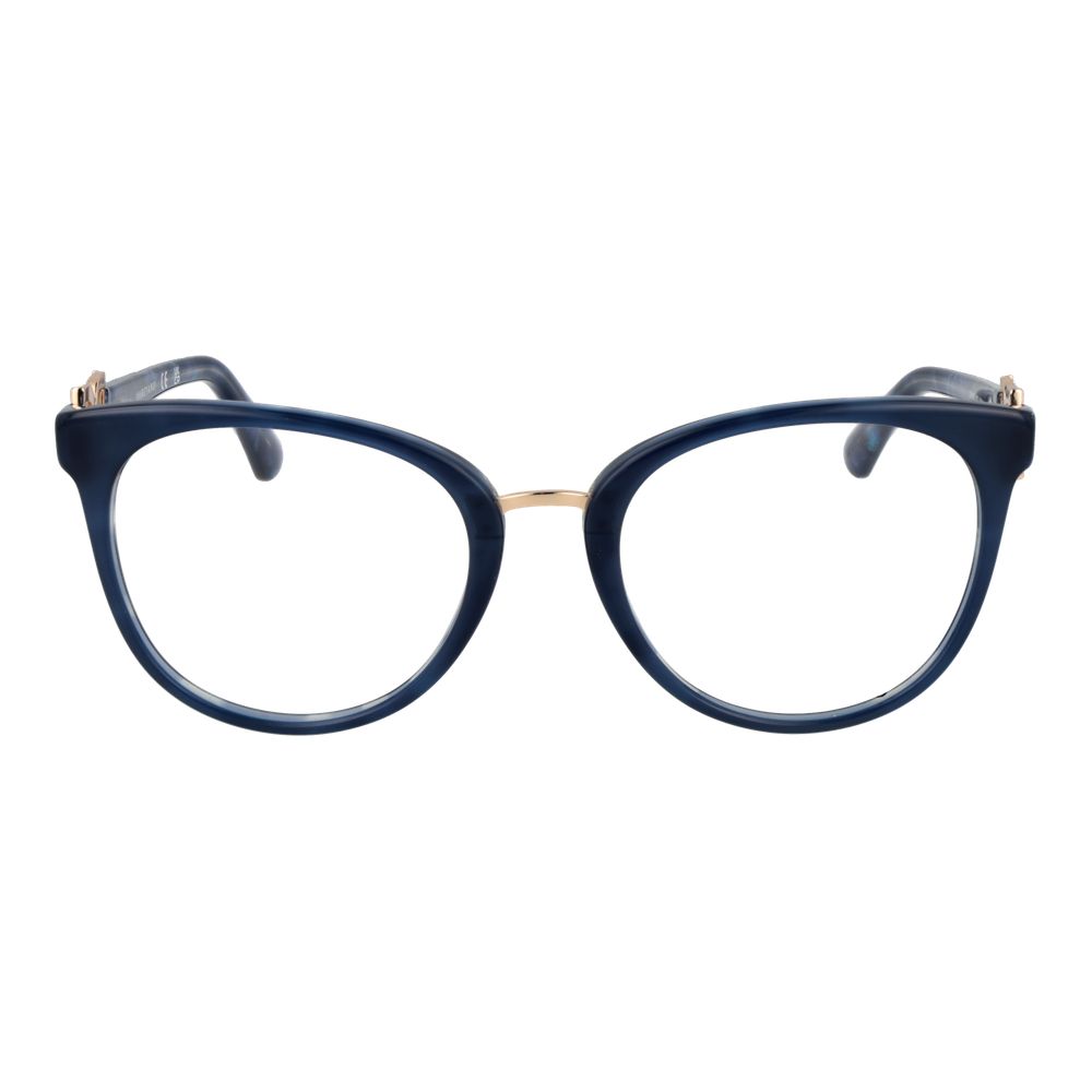 Eyeglasses Frames by Marciano by Guess for women in acetate blue features an refined silhouette, showcasing the refined blue coloured frame and sophisticated full-frame frame design.