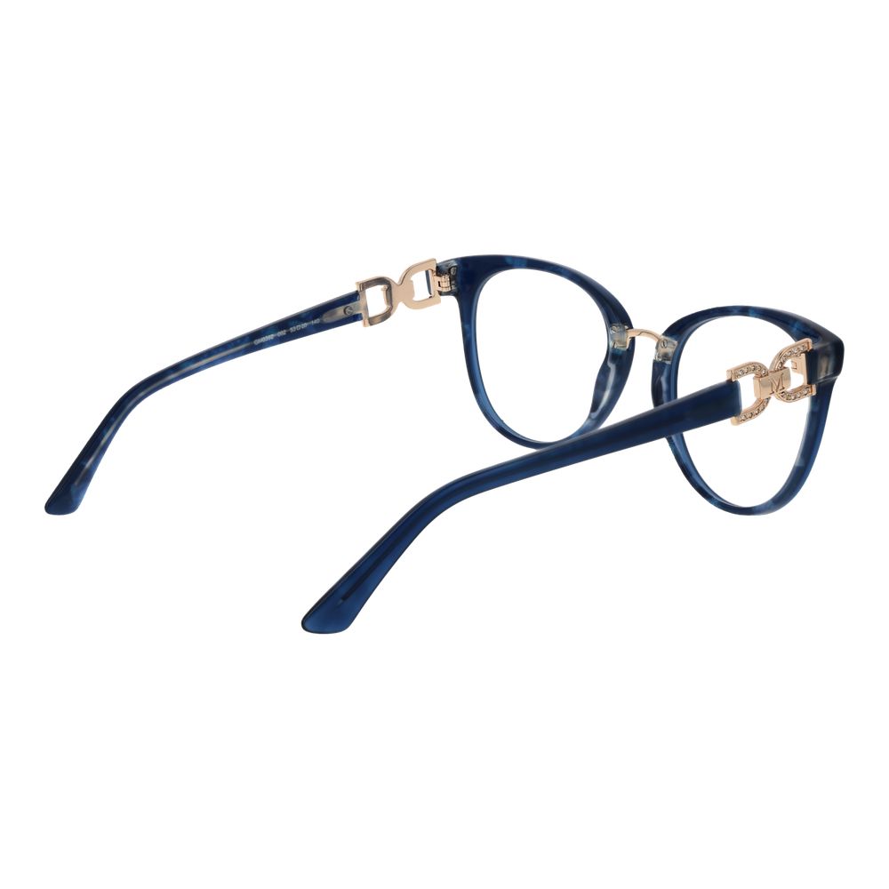 Eyeglasses Frames by Marciano by Guess for women in acetate blue features an refined silhouette, showcasing a sophisticated blue coloured frame and refined full-frame frame design for a refined look.