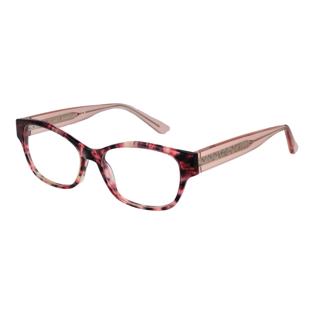 Eyeglasses Frames by Marciano by Guess for women in acetate pink features a refined silhouette, showcasing a refined rose coloured frame and full-frame frame design for a sophisticated, premium look.