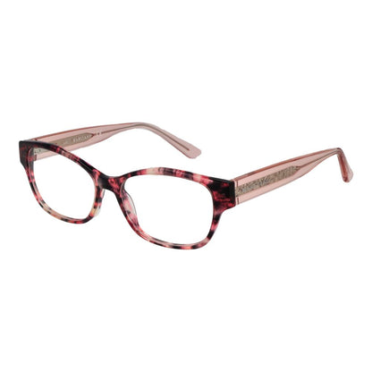 Eyeglasses Frames by Marciano by Guess for women in acetate pink features a refined silhouette, showcasing a refined rose coloured frame and full-frame frame design for a sophisticated, premium look.