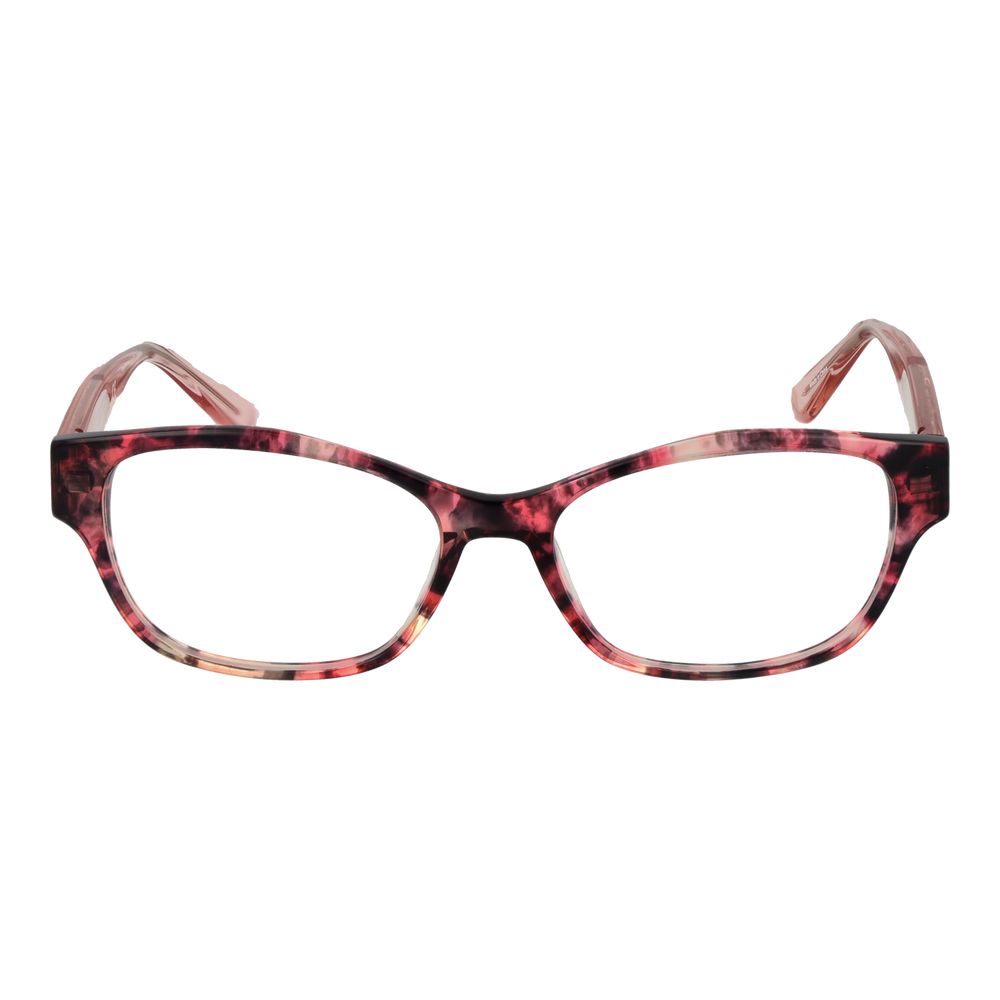 Eyeglasses Frames by Marciano by Guess for women in acetate pink showcases a reflective silhouette, artfully incorporating a sophisticated rose coloured frame with a distinct full-frame frame design.