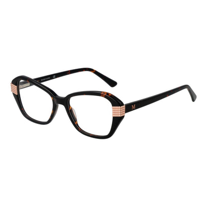 Eyeglasses Frames by Marciano by Guess for women in acetate brown showcases a refined full-frame frame design with a refined brown coloured frame finish for a refined and sophisticated look.