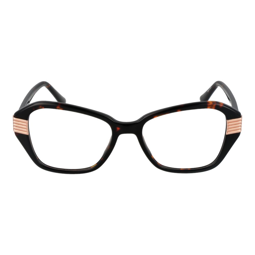 Eyeglasses Frames by Marciano by Guess for women in acetate and brown showcases a refined silhouette, detailed with a brown coloured frame finish and a sophisticated full-frame frame design.
