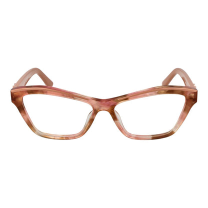Eyeglasses Frames by Marciano by Guess for women in acetate beige features an refined silhouette, showcasing the refined beige coloured frame and sophisticated full-frame frame design.