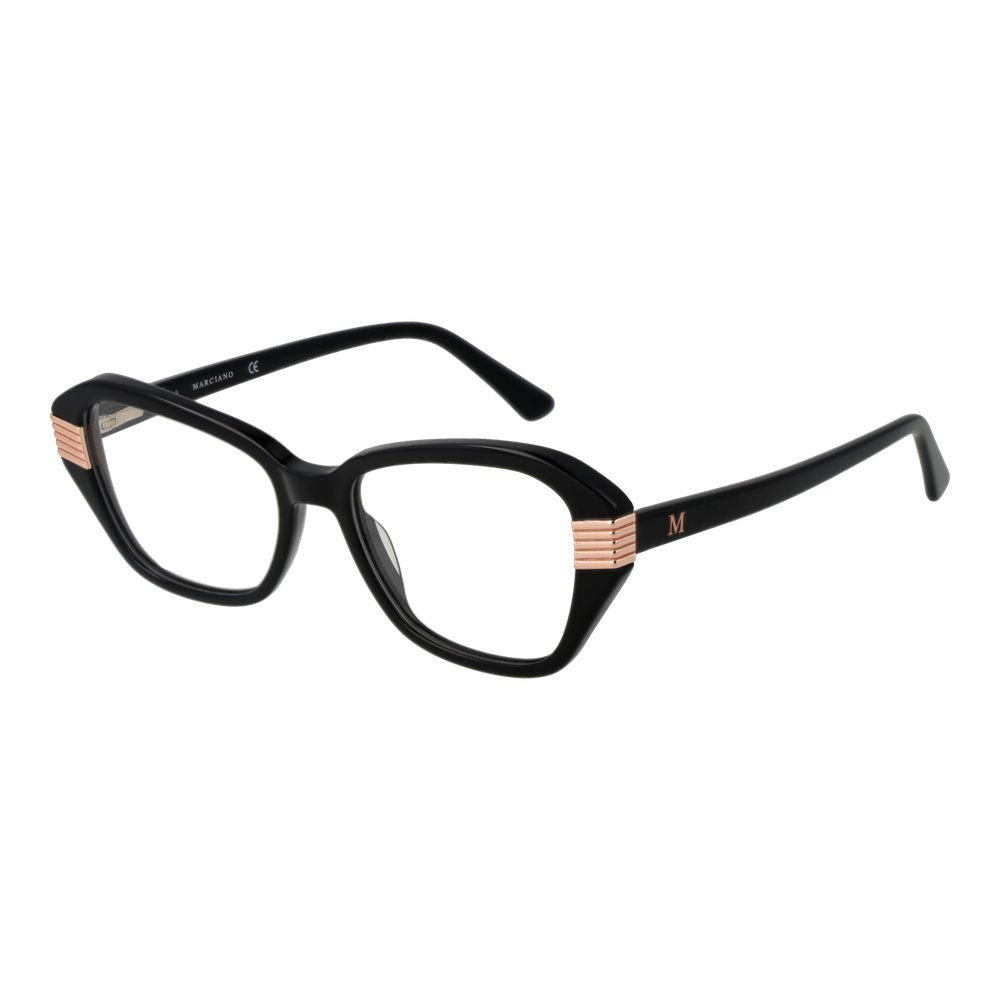 Eyeglasses Frames by Marciano by Guess for women in acetate black features an refined silhouette, showcasing a sophisticated black coloured frame and refined full-frame frame design for a refined look.