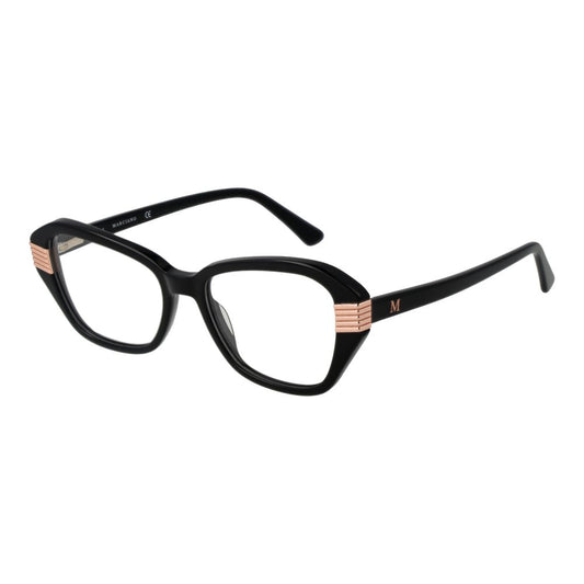 Eyeglasses Frames by Marciano by Guess for women in acetate black features an refined silhouette, showcasing a sophisticated black coloured frame and refined full-frame frame design for a refined look.