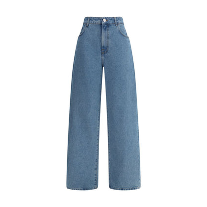 Jeans by Rohe for women in denim cotton blue features an sophisticated and relaxed-fit, regular-fit & wide with a precise long, creating a sophisticated and sophisticated silhouette.