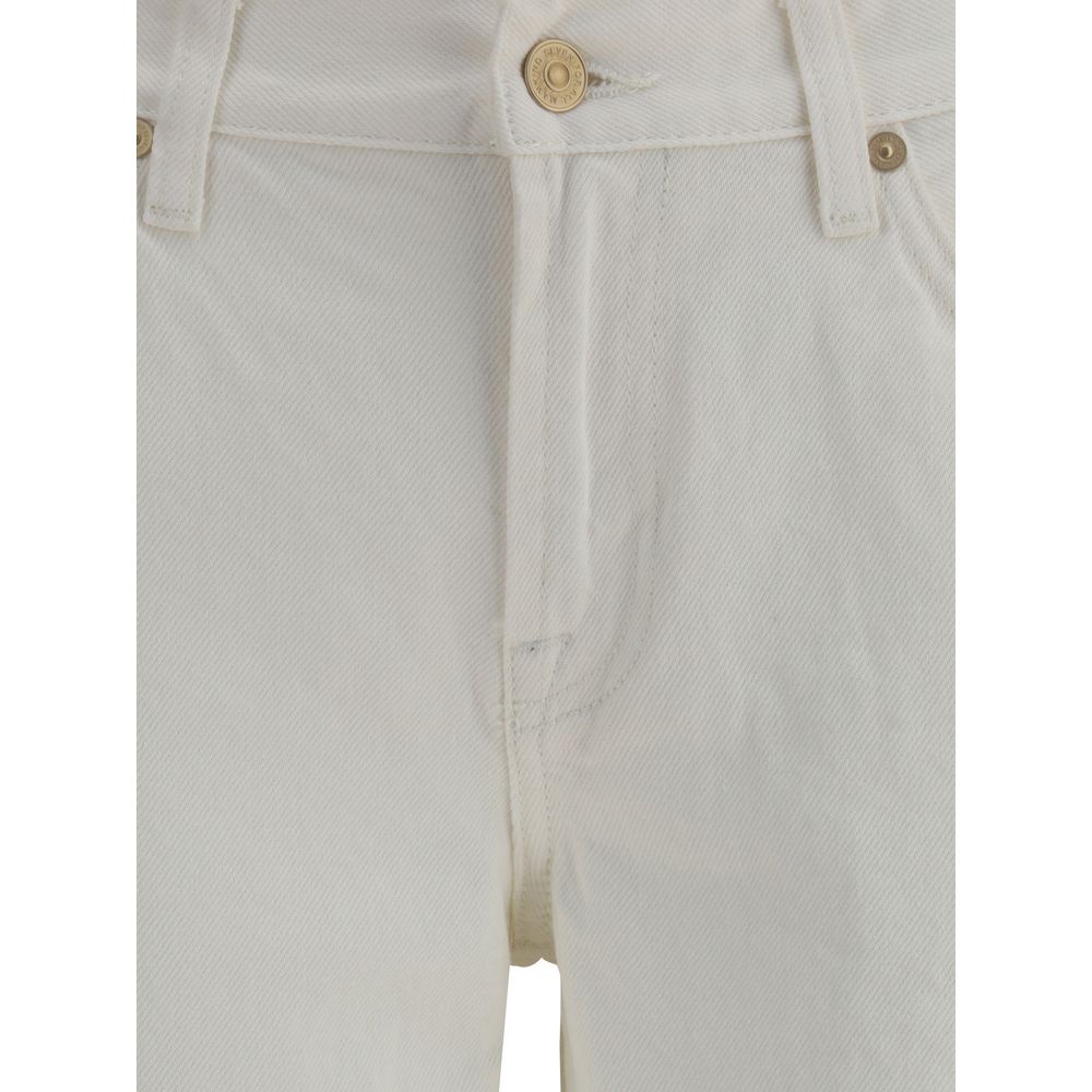 Jeans by 7FOR for women in cotton blue features an refined tailoring silhouette, showcasing a premium flared & regular-fit with a and long cut for a refined tailoring look.