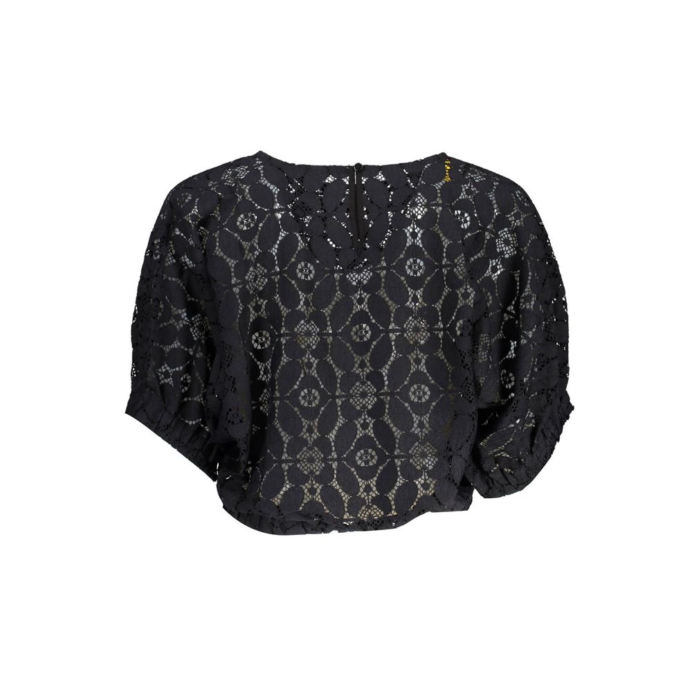 Shirt by Desigual for women in polyester black presents a discerning silhouette, showcasing a sophisticated and for a truly discerning finish.