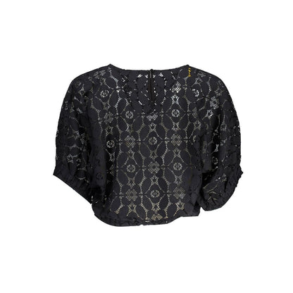 Shirt by Desigual for women in polyester black presents a discerning silhouette, showcasing a sophisticated and for a truly discerning finish.