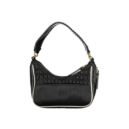 Small 2-in-1 Shoulder & Crossbody Handbag by Desigual for women in polyester polyurethane leather black, print & patchwork features a refined silhouette, showcasing a secure zipper, organized , and versatile crossbody-strap, shoulder-strap, adjustable-strap & detachable-strap for a refined finish.