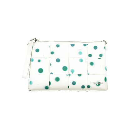 Shoulder Handbag by Desigual for women in polyethylene white & signature features an refined silhouette, showcasing a secure , ample built-in-compartments & internal-pockets, and versatile shoulder-strap, handle, adjustable-strap & detachable-strap for a sophisticated refined aesthetic.