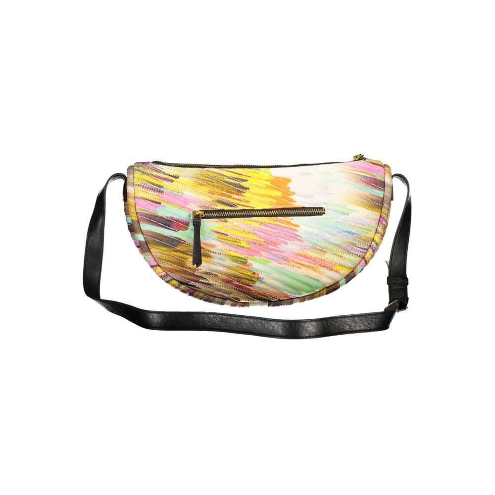 Shoulder Handbag by Desigual for women in polyester yellow features a signature silhouette, showcasing a secure zipper and signature external-pockets & internal-pockets with versatile shoulder-strap & adjustable-strap for a sophisticated look.