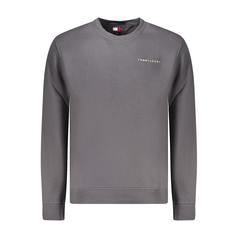 Sweatshirt by Tommy Hilfiger for men in cotton gray features an exquisite silhouette, showcasing long-sleeve and crew neckline details for a exquisite look.
