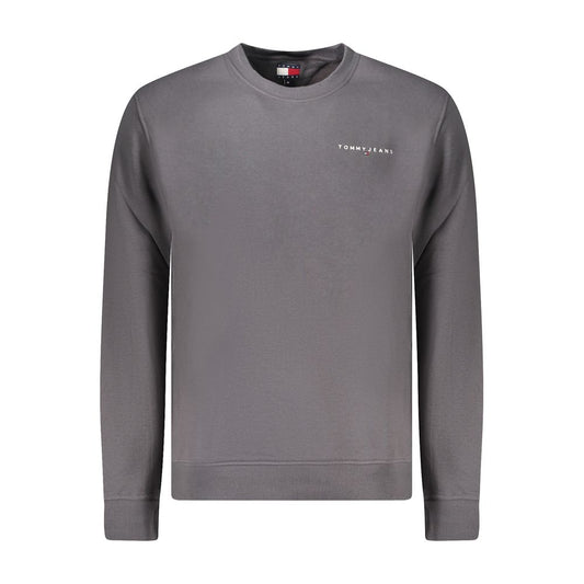 Sweatshirt by Tommy Hilfiger for men in cotton gray features an exquisite silhouette, showcasing long-sleeve and crew neckline details for a exquisite look.