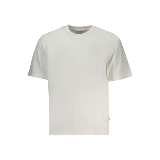 T-Shirt by Guess Jeans for men in organic cotton white showcases a chic silhouette, artfully detailed with a chic and short-sleeve for a chic finish.